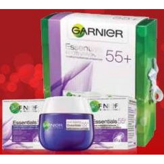 Garnier Essentials 55+ denný krém 50 ml + nočný krém 50 ml, kozmetická sada