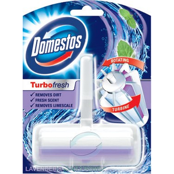 Domestos Turbo Fresh Lavender & Mint Wc blok rotačné tuhý 38 g