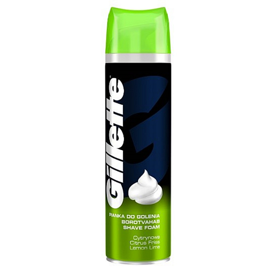Gillette Classic Lemon Lime pena na holenie pre mužov 200 ml