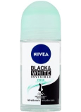 Nivea Invisible Black & White Fresh guľôčkový antiperspirant deodorant roll-on pre ženy 50 ml