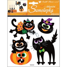 Samolepky Halloween mačky 23 x 18 cm