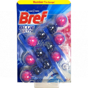 Bref Blue Aktiv Fresh Flowers WC blok pre hygienickú čistotu a sviežosť vašej toalety, farbí vodu, 3 x 50 g, megapack