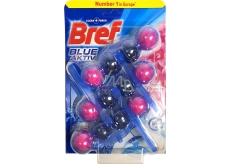 Bref Blue Aktiv Fresh Flowers WC blok pre hygienickú čistotu a sviežosť vašej toalety, farbí vodu, 3 x 50 g, megapack