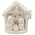 Betlehem porcelánový s LED osvetlením biely 12 cm