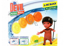 Dr. Devil Lemon Fresh Push Pull WC blok bez košíka 2 x 20 g