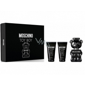 Moschino Toy Boy parfumovaná voda pre mužov 50 ml + balzam po holení 50 ml + sprchový gél 50 ml, darčeková sada pre mužov