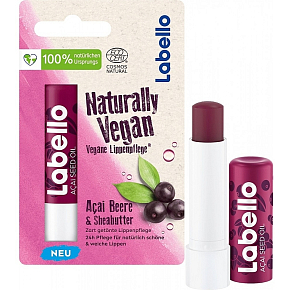 Labello Prirodzene vegánsky balzam na pery Acai Berry a bambucké maslo 4,8 g