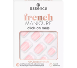 Essence French Click & Go umelé nechty 01 Classic French 12 kusov
