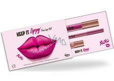 Keep it Lippy Trio Lip Set Ružový matný rúž 3,5 ml + ceruzka na pery 0,2 g + lesk na pery 1,9 ml, kozmetická sada pre ženy