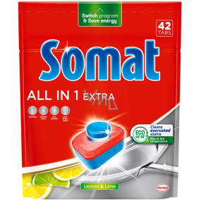 Somat All in 1 Citrón a limetka Tablety do umývačky riadu 42 ks