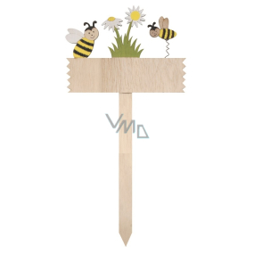 Drevená tabuľka Včely 16 x 40 cm