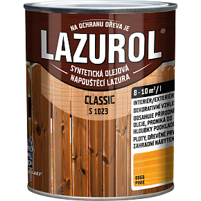Lazurol Classic S1023 tenkovrstvá lazura na drevo s obsahom olejov, 0060 pinie, 750 ml
