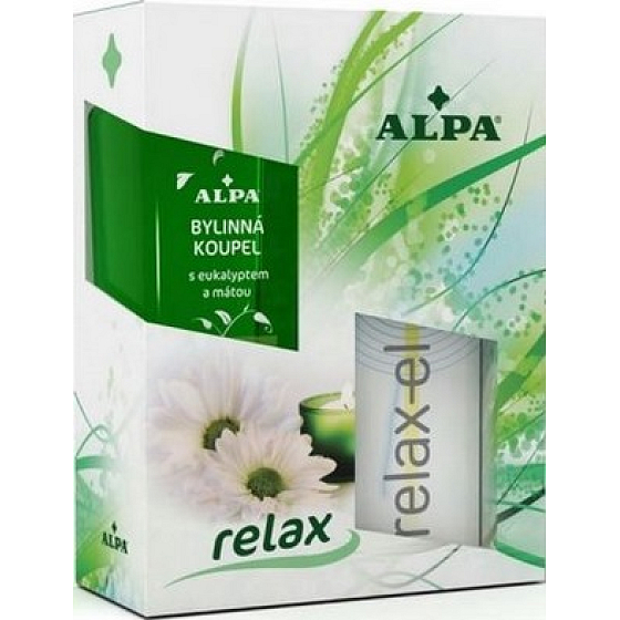 Alpa Bylinný kúpeľ 250 ml + Relaxel zdravotnícky prostriedok 75 g, kozmetická sada