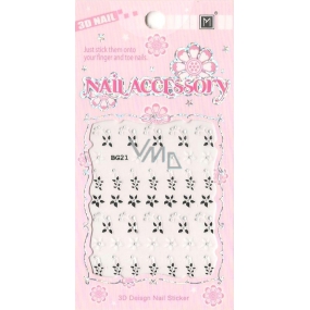 Nail Accessory 3D nálepky na nechty 1 aršík 10100 BG21