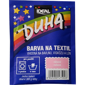 Ideal Dúha ružová, farba na textil na bavlnu, viskózu a ľan, na 300 g látky, 15 g Ideal Dúha ružová, farba na textil na bavlnu, viskózu a ľan, na 300 g látky, 15 g