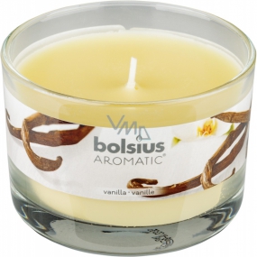 Bolsius Aromatic Vanilla - Vanilka vonná sviečka v skle 90 x 65 mm 247 g doba horenia cca 30 hodín