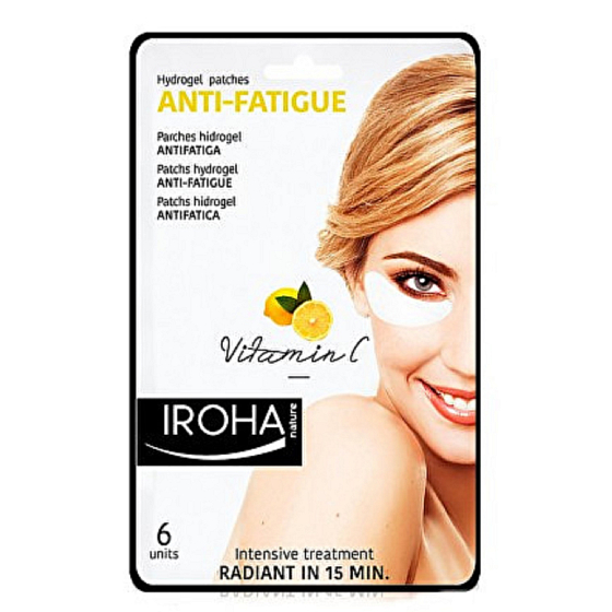 Iroha Anti-Fatigue Hydrogélové vankúšiky pod oči pre unavenú pleť s vitamínom C 6 kusov