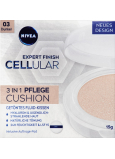 Nivea Expert Finish Cellular 3v1 ošetrujúci tónovaný krémový make-up v hubke 03 Dark 15 g