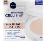 Nivea Hyaluron Cellular Filler 3v1 ošetrujúci tónovací krém make-up v hubke 03 Tmavý odtieň 15 g
