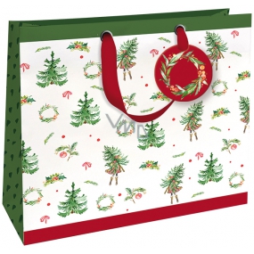 Nekupto Darčeková papierová taška luxusné 33 x 33 cm Vianočný WLIL 1789