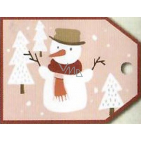 Nekupto Vianočné kartičky na darčeky snehuliak 5,5 x 7,5 cm 6 kusov