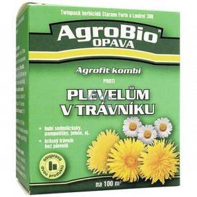 AgroBio Agrofit kombi New proti burinám v trávniku, na 100 m2 Starane Forte 6 ml + Lontrel 300 8 ml, súprava dvoch produktov