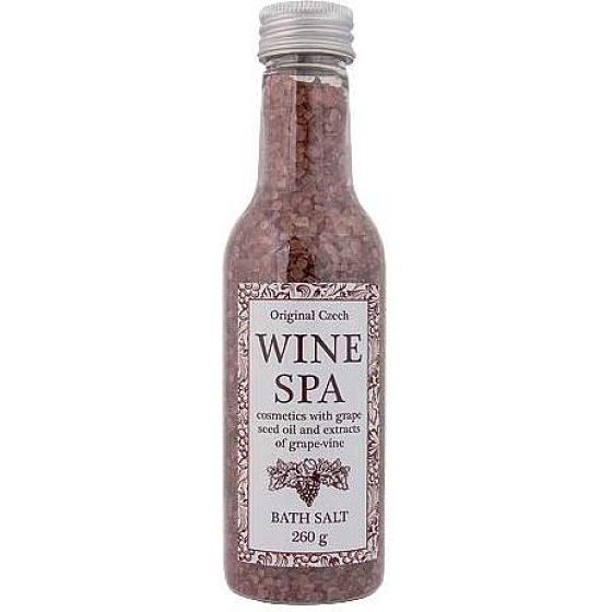Bohemia Gifts Wine Spa Vínna kozmetika Hroznový olej a extrakt z vínnej révy soľ do kúpeľa 260 g