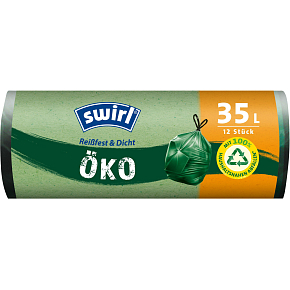 Swirl Eko zatahovacie vrece na odpad 35 l, 55 × 63 cm, 23 µ, 12 ks Swirl Eko zatahovacie vrece na odpad 35 l, 55 × 63 cm, 23 µ, 12 ks