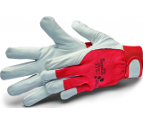 Schuller Eh klar WorkStar Race pracovné rukavice z najjemnejšej hladkej kozej kože, bavlnený chrbát, veľkosť L/9