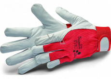 Schuller Eh klar WorkStar Race pracovné rukavice z najjemnejšej hladkej kozej kože, bavlnený chrbát, veľkosť L/9