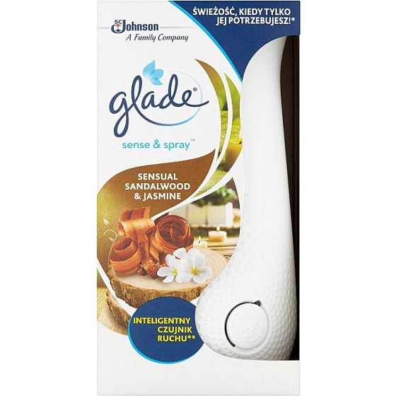 Glade Sense & Spray Zmyselné santalové drevo a jazmín - Zmyselné santalové drevo a jazmín automatický osviežovač vzduchu 18 ml sprej