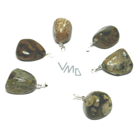 Ryolit Troml prívesok prírodný kameň, 2,2-3 cm, 1 kus, kameň z číreho vedomia