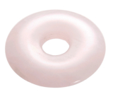 Ružový kremeň Donut prírodný kameň 30 mm, kameň lásky