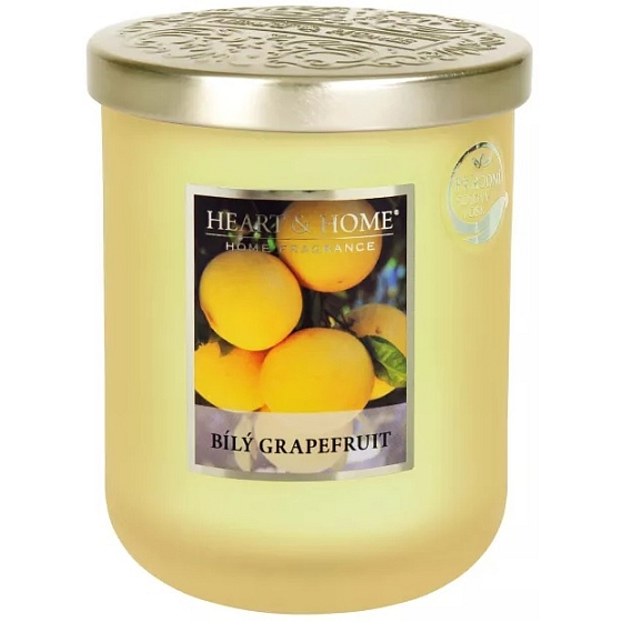 Sviečka Heart & Home White Grapefruit Soy veľká sviečka horí až 75 hodín 320 g
