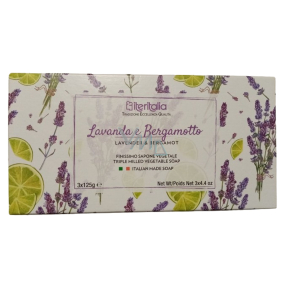 Iteritalia Rastlinné mydlo Levanduľa a bergamot 3 x 125 g, darčeková súprava