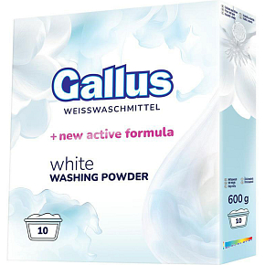 Gallus prací prášok White, 10 dávok, 600g