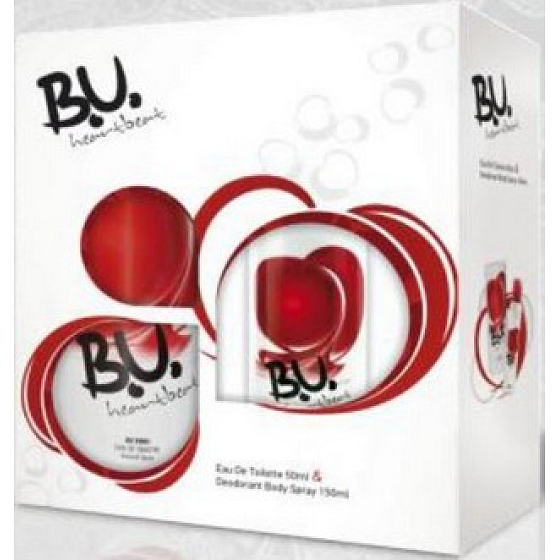 BU Heartbeat toaletná voda 50 ml + dezodorant sprej 150 ml, pre ženy darčeková sada