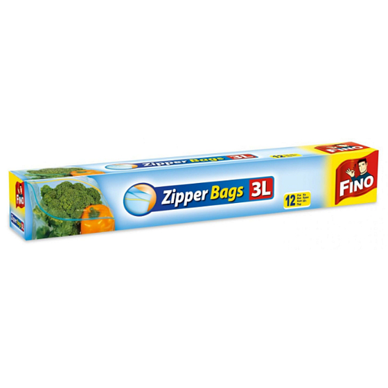 Fino Zipper Bags sáčky na zips 3 litre, 12 kusov
