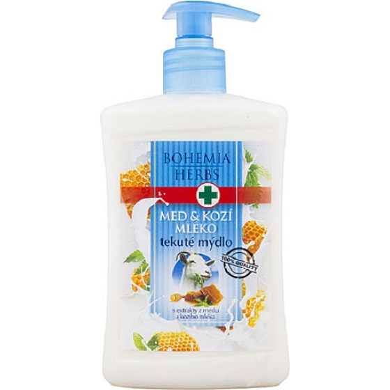 Bohemia Gifts Med a Kozie mlieko krémové tekuté mydlo 500 ml
