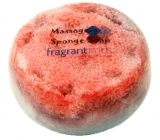 Fragrant Warm Glycerínové mydlo masážne s hubkou naplnenou vôňou parfumu Beyonce Heat v bielo-oranžovej farbe 200 g