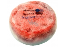 Fragrant Warm Glycerínové mydlo masážne s hubou naplnenou vôňou parfumu Beyonce Heat vo farbe bielooranžový 200 g
