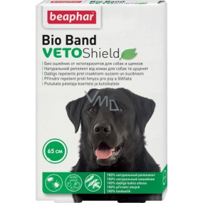 Beaphar Bio Band Veto Shield Prírodné repelentný obojok pre psov a šteňatá 65 cm