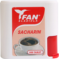 Fan sladidla, sacharin, stopné sladidlo, 500 tablet, 30 g