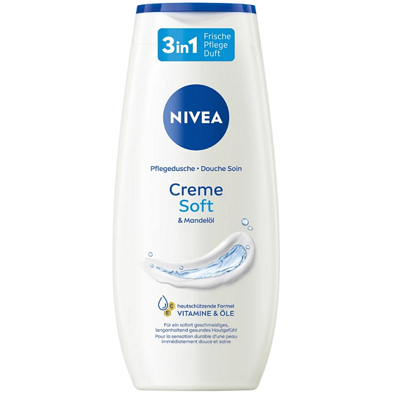 Nivea Creme Soft sprchový gél základná starostlivosť 250 ml