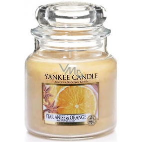 Yankee Candle Star Aníz & Orange - Aníz a pomaranč vonná sviečka Classic strednej sklo 411 g