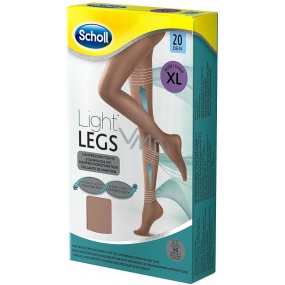 Scholl Light Legs Kompresný pančuchové nohavice XL hnedé 20 deň pomáhajú zabraňovať pocitu únavy nôh a znižujú pocit ťažkých nôh