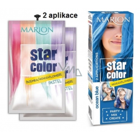 Marion Star Color zmývateľná farba na vlasy Ocean Blue - Modrý oceán 2 x 35 ml