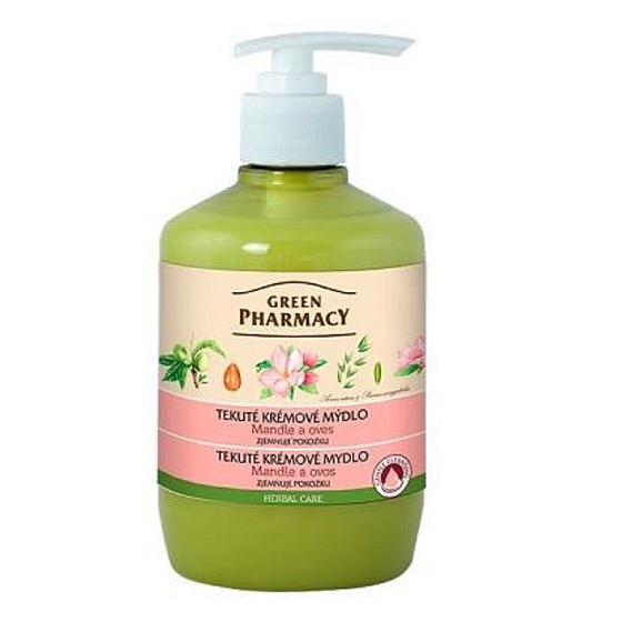 Green Pharmacy Mandle a Ovsené tekuté krémové zjemňujúce mydlo 460 ml