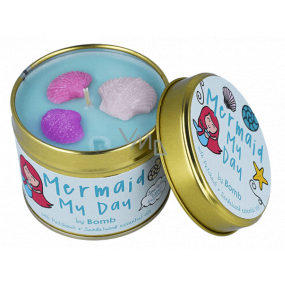 Bomb Cosmetics Potešenie morskej panny - Mermaid My Day Vonná prírodná, ručne vyrobená sviečka v plechovej dóze horí až 35 hodín
