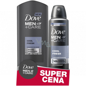 Dove Men + Care Cool Fresh sprchový gel 250 ml + antiperspirant sprej pre mužov 150 ml, duopack